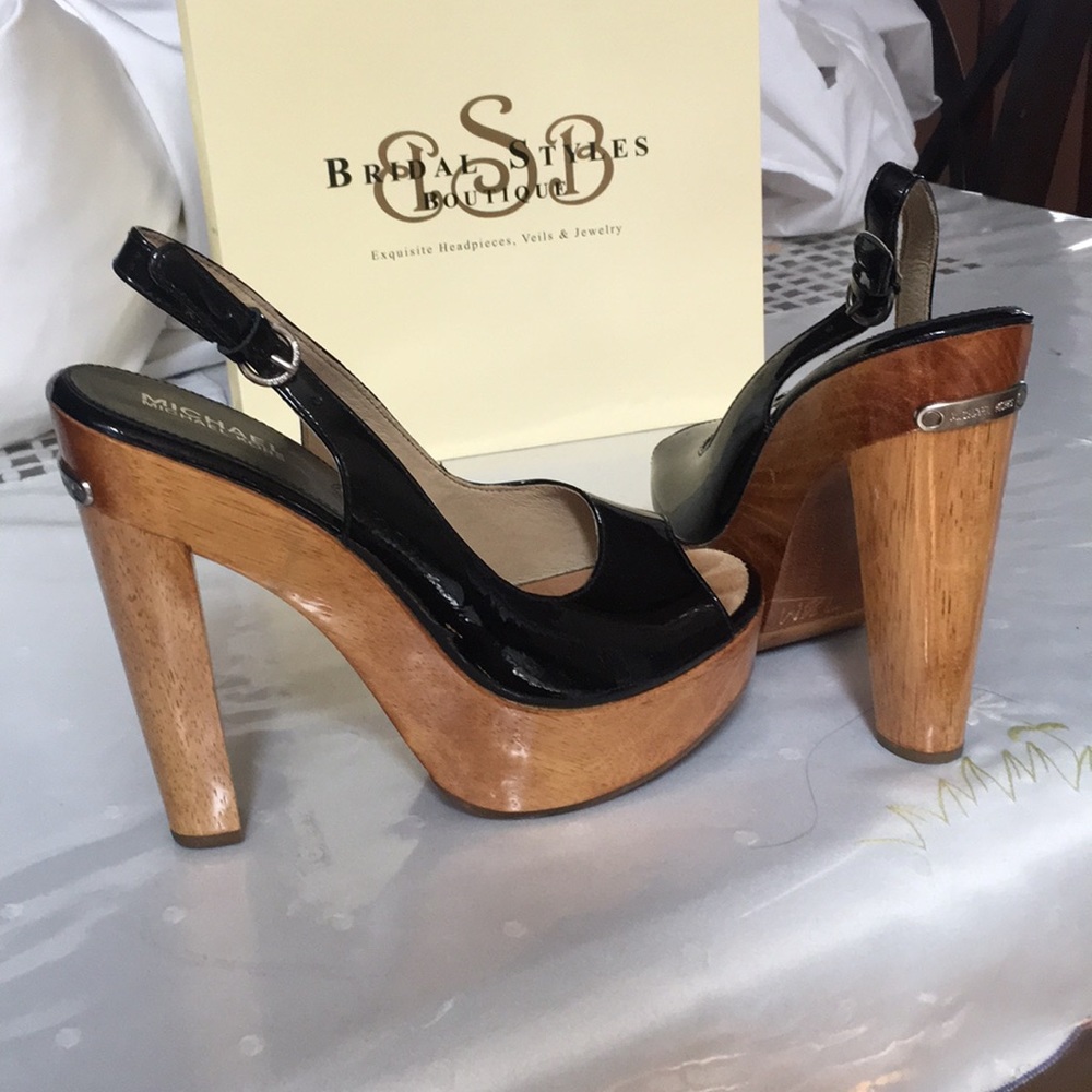 Michael Kors wooden sandals